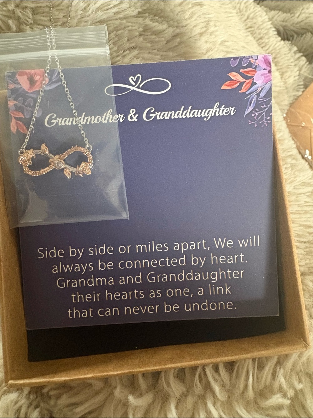 Grandmother & Granddaughter Rose Gold Infinity Necklace